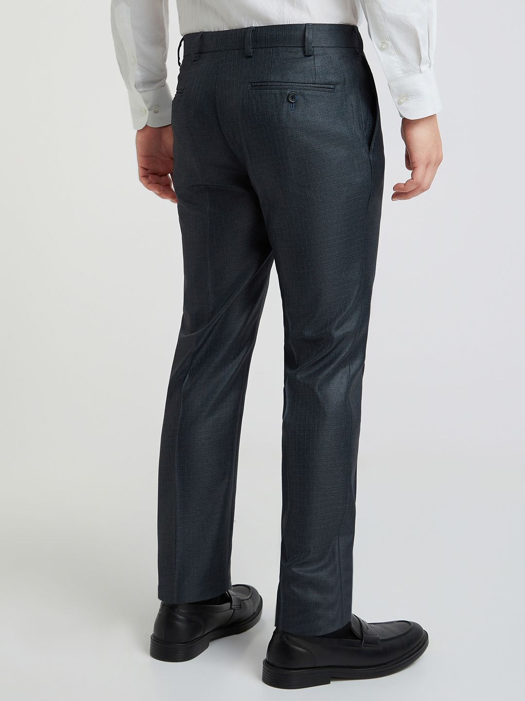Raymond Men Textured Slim Fit Formal Trousers