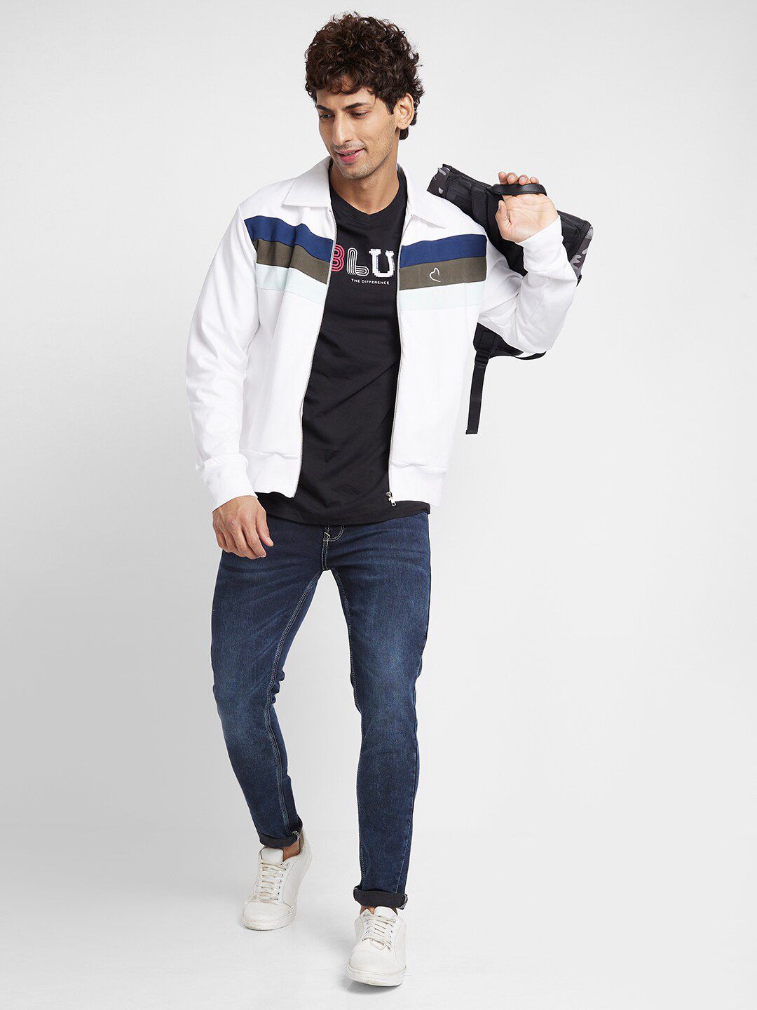 Being Human Spread Collar Front Open Sweatshirt