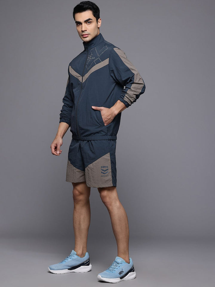 HRX by Hrithik Roshan Rapid Dry Mock Collar Running Tracksuit