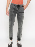 Being Human Men Mid-Rise Clean Look Heavy Fade Denim Jogger