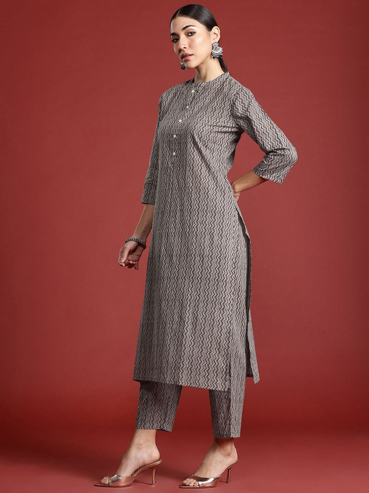 Indo Era Printed Pure Cotton Kurta with Trousers & With Dupatta