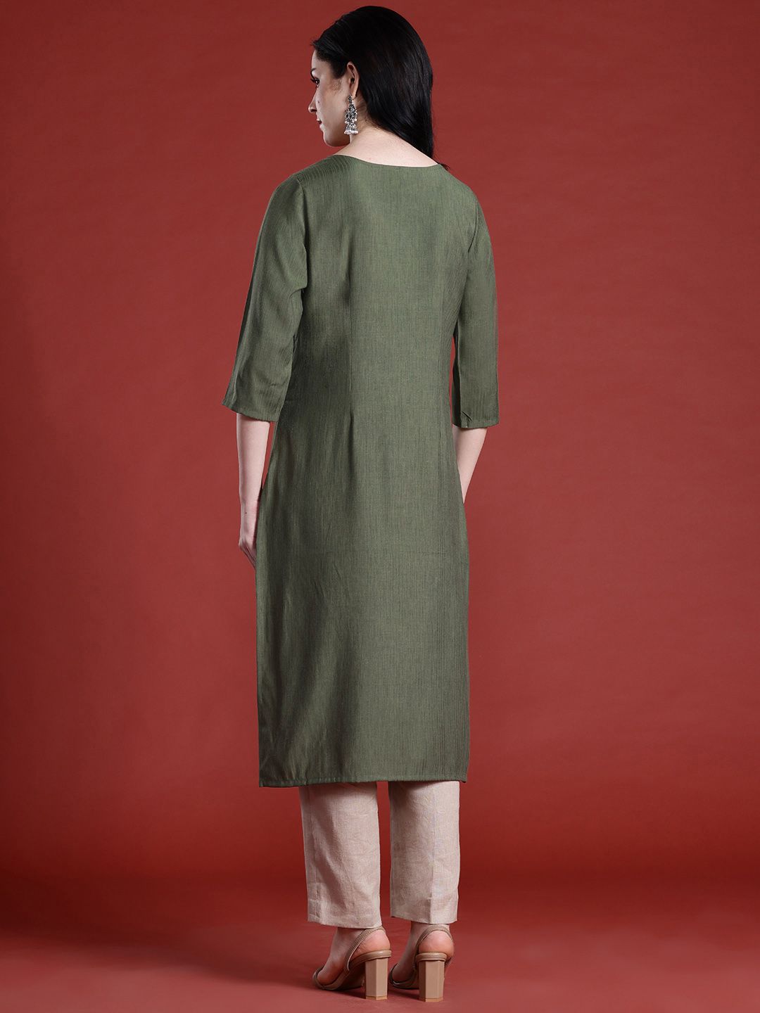 Anouk Solid A-Line Kurta