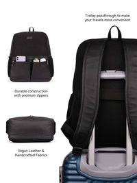 ZOUK Textured Backpack with Compression Straps Up to 16 inch