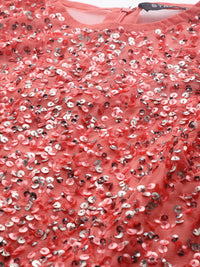 STREET 9 Orange Embellished Maxi Dress