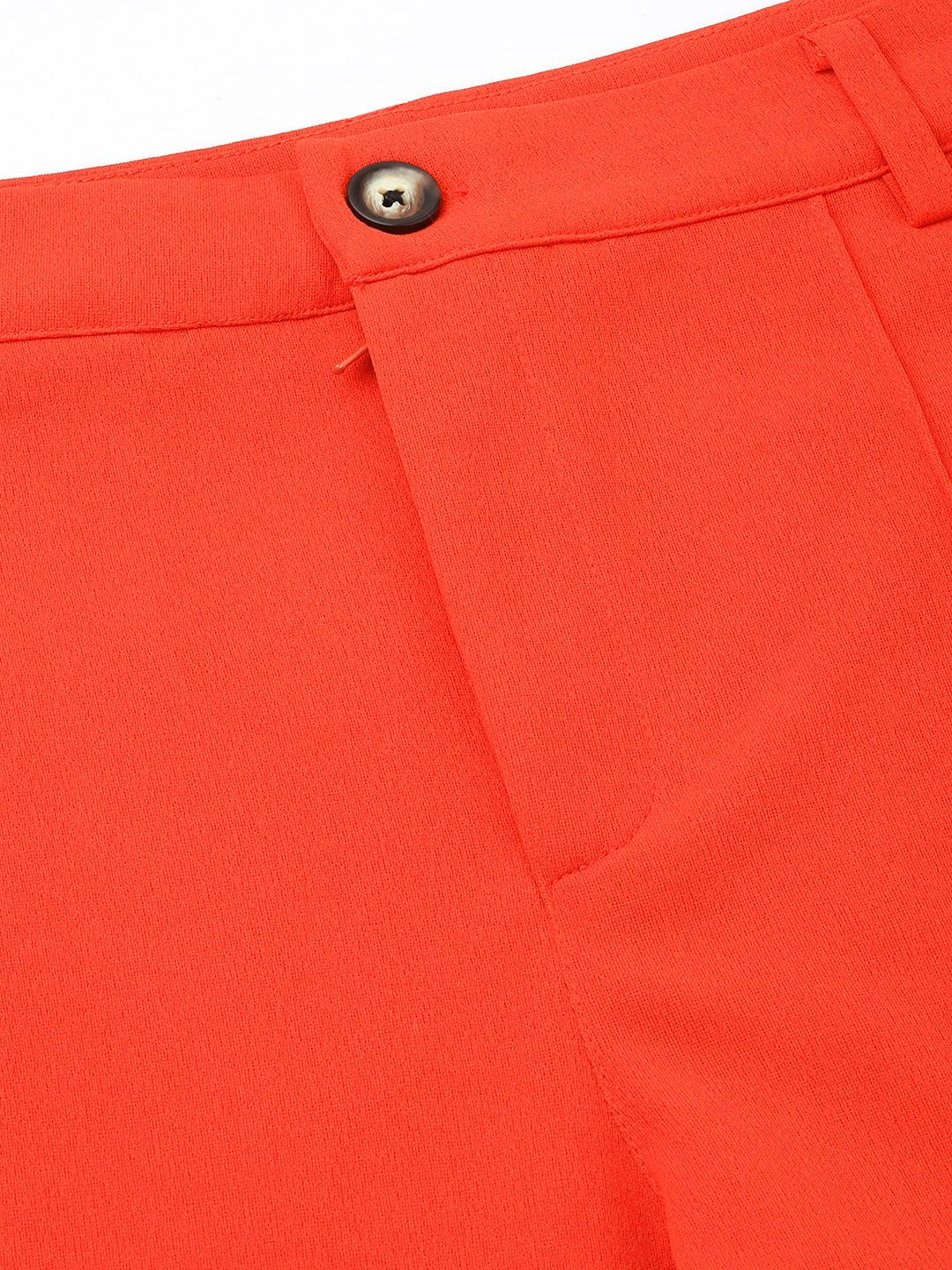 DressBerry Women Bright Burnt Orange Trousers