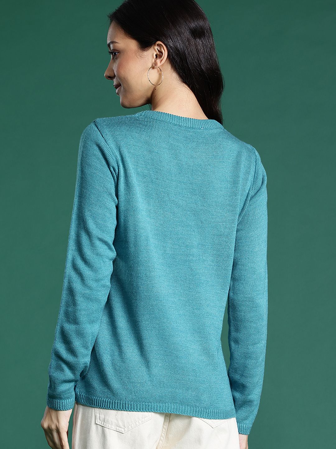 DressBerry Open Knit Acrylic Pullover