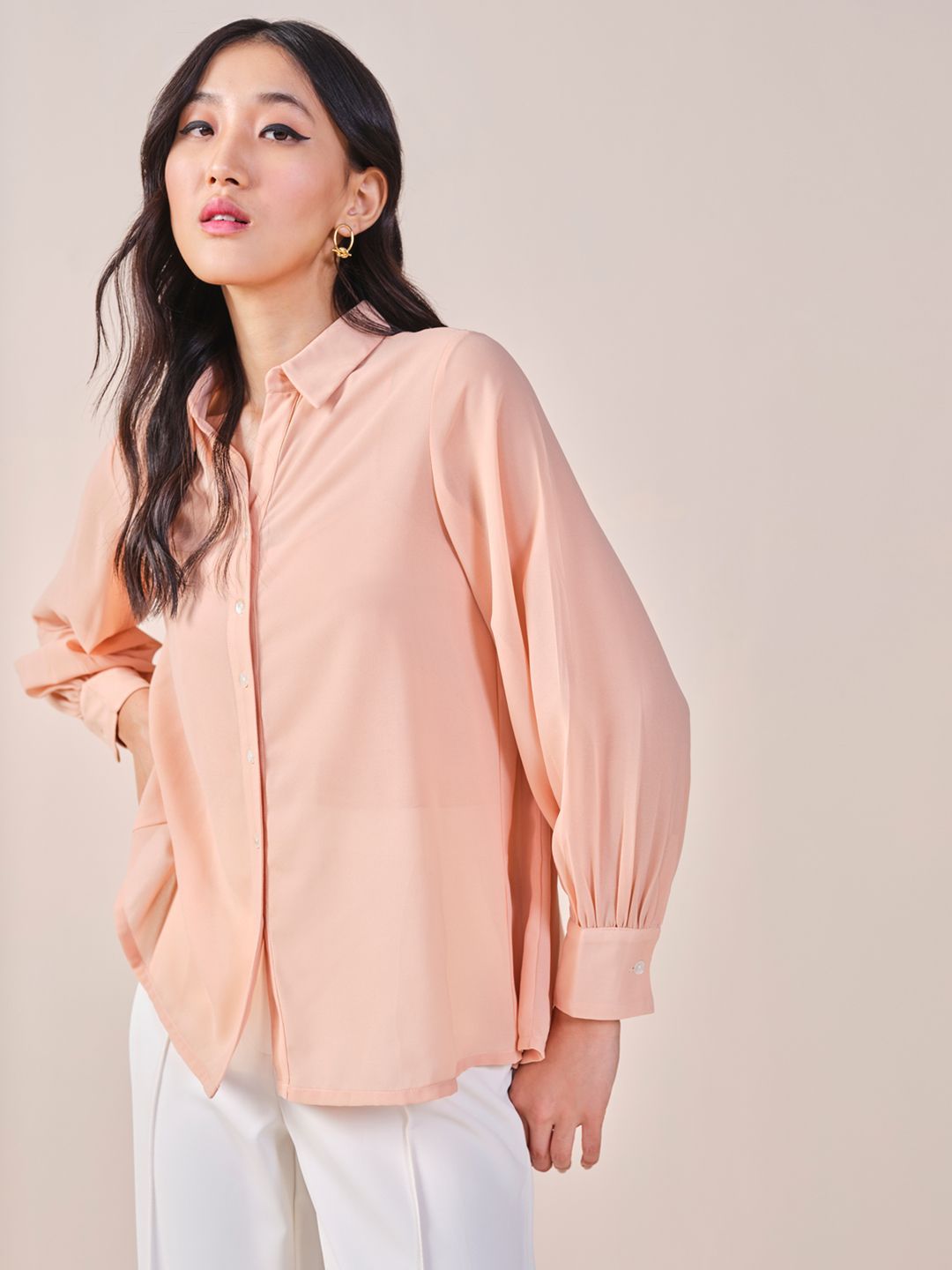 AND Solid Shirt Style Top