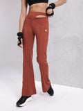 HRX by Hrithik Roshan Women High-Rise Cut-Out Detail Rapid-Dry Flared Training Tights