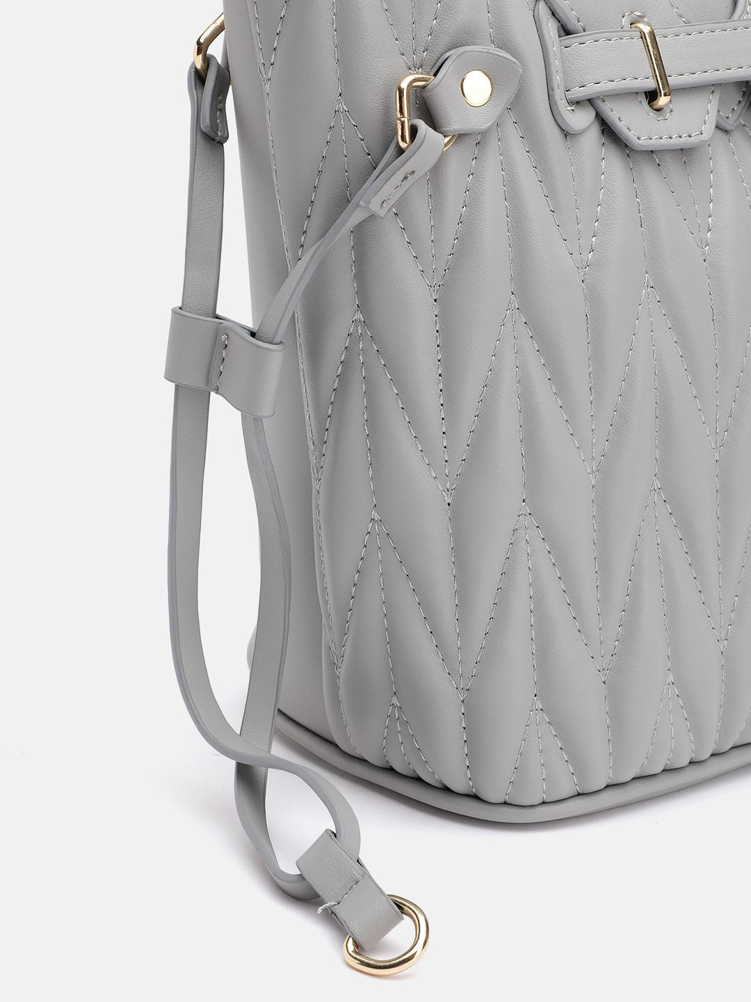 DressBerry Structured Quilted Shoulder Bag