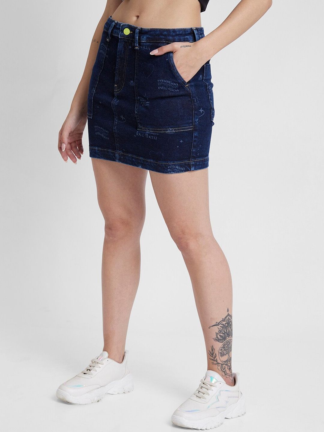 SPYKAR Pencil Fit Mini Length Skirt