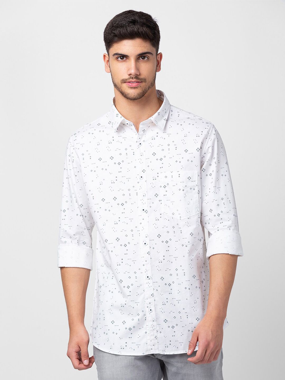 SPYKAR Men Cotton Classic Slim Fit Printed Casual Shirt