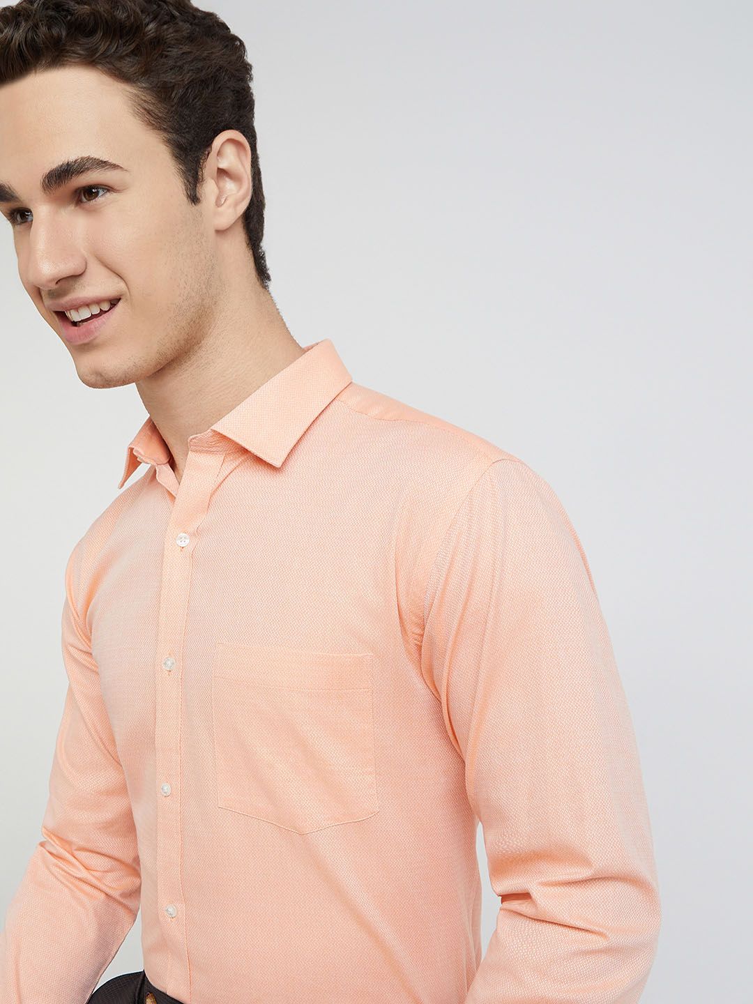 Park Avenue Self Design Slim Fit Pure Cotton Formal Shirt