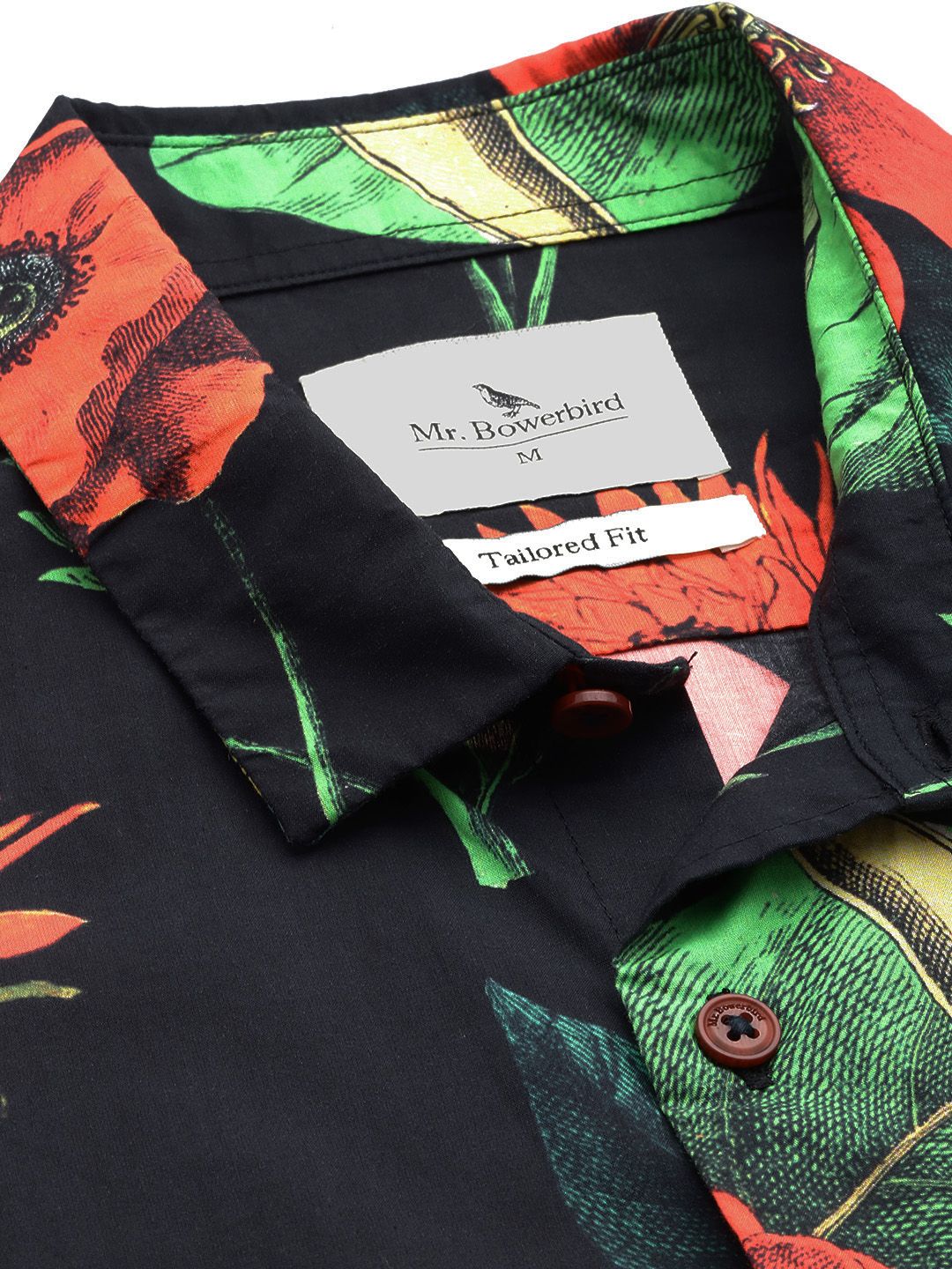 Mr Bowerbird Tailored Fit Floral Printed Pure Cotton Casual Shirt