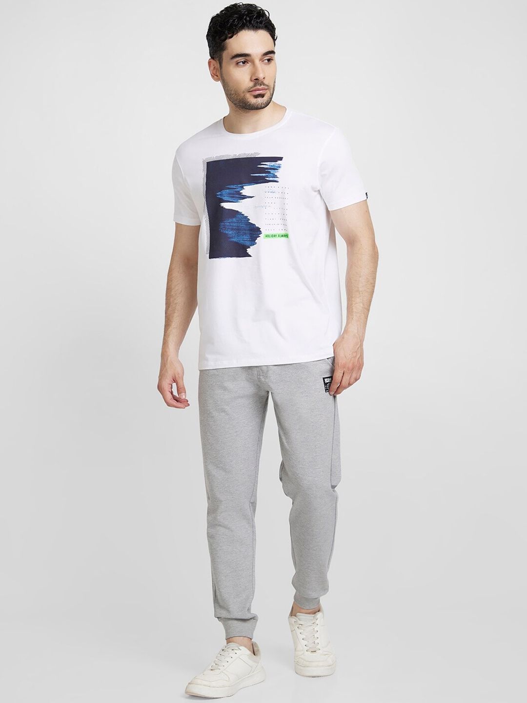 SPYKAR Men Mid-Rise Cotton Joggers