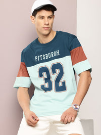 DILLINGER Men Typography Printed Oversized T-shirt