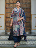 Libas Floral Printed Kurta with Salwar & With Dupatta
