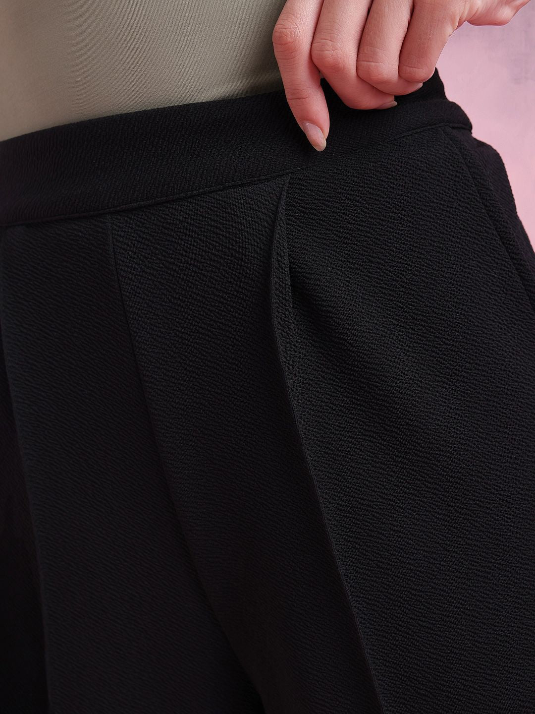 DressBerry Women Flared Pleated Trousers