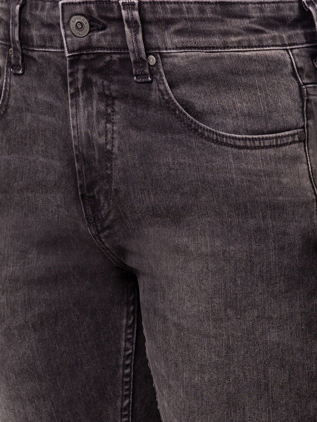 SPYKAR Men Slim Fit Low-Rise Heavy Fade Stretchable Cotton Jeans