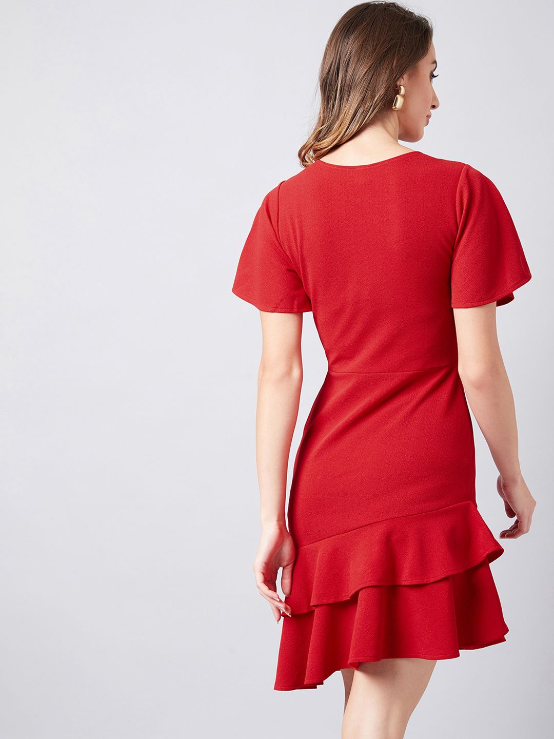 Athena Women Red Solid Sheath Dress