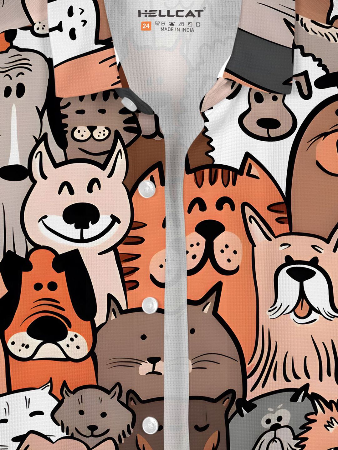 HELLCAT Boys Floral Opaque Printed Casual Shirt