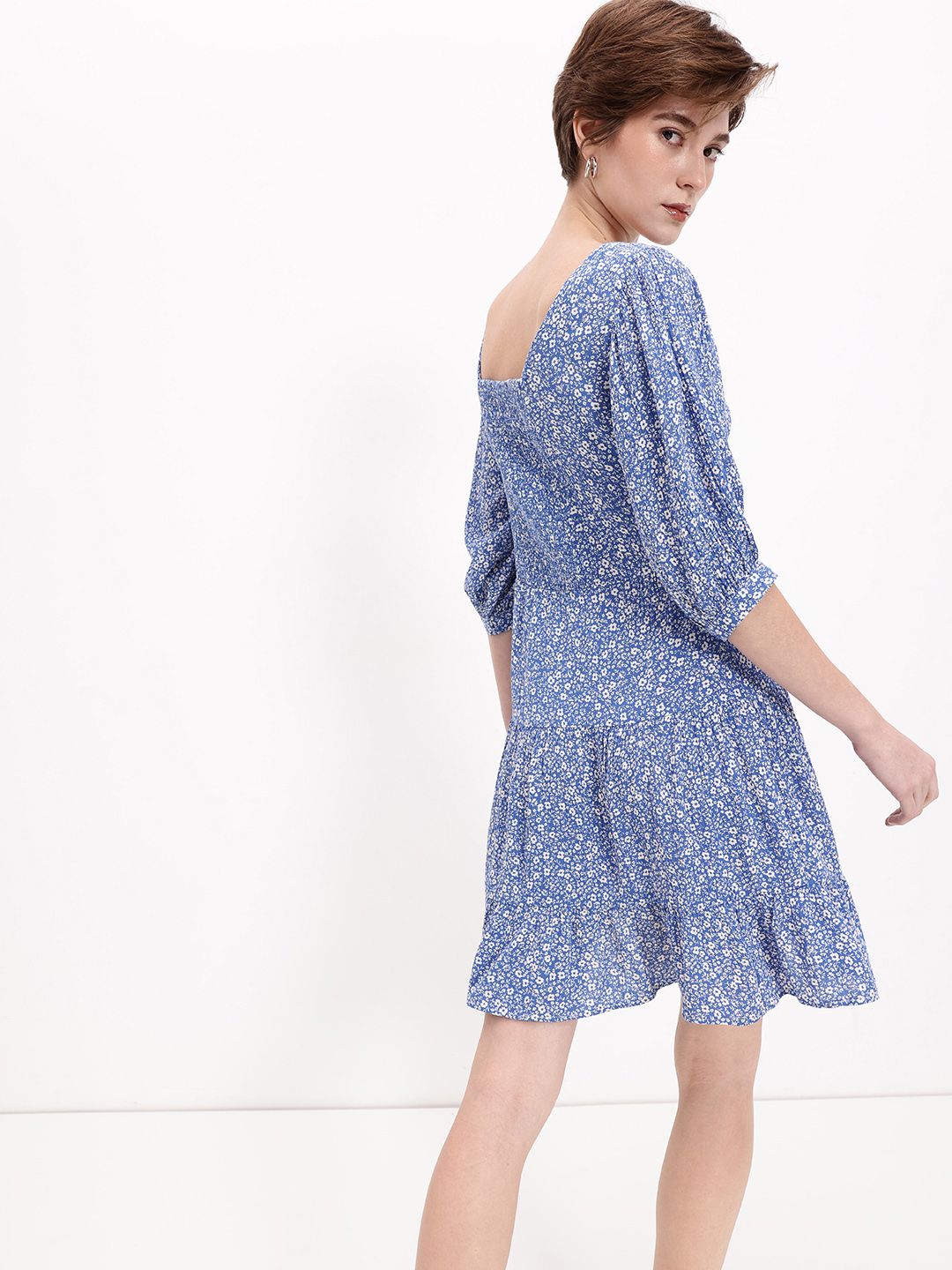 DressBerry Stacked Tiers Floral Frolic Dress