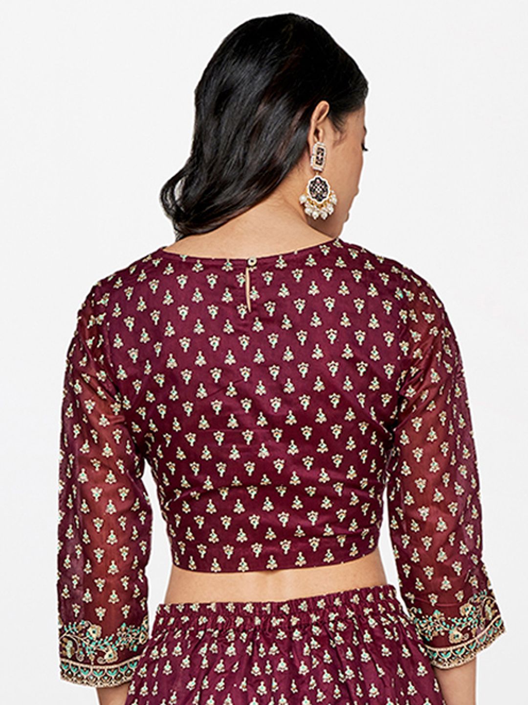 Global Desi Print Crop Top