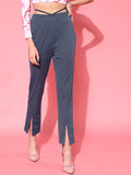 STREET 9 Women Blue Loose Fit High-Rise Trousers