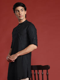 Anouk Asymmetric Roll-Up Sleeves Kurta