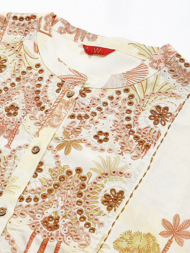 W Floral A-Line Midi Dress