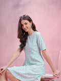 DressBerry Floral Print A-Line Mini Dress