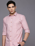 Raymond Pure Cotton Slim Fit Checked Casual Shirt