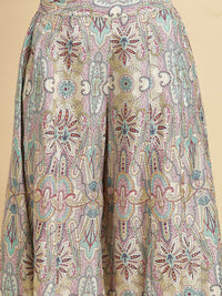 W Women Ethnic Motifs Printed Flared Palazzos