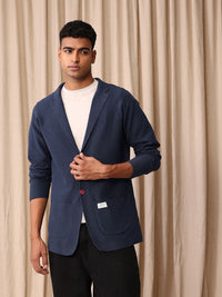 Mr Bowerbird Self Design Tailored Fit Single-Breasted Casual Blazer