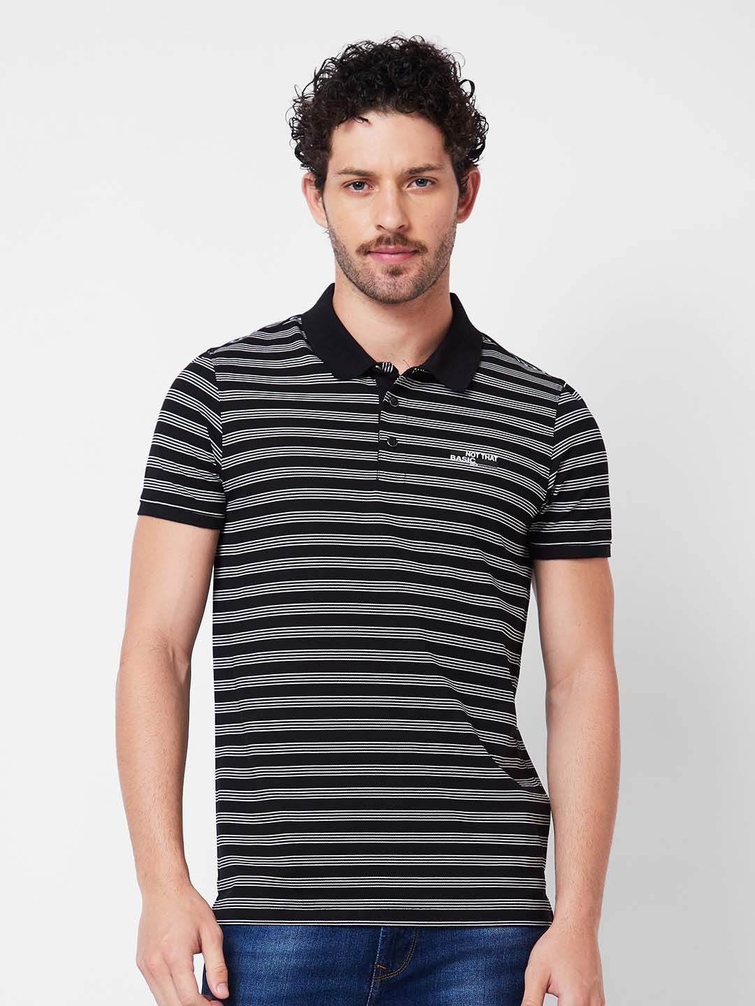 SPYKAR Round Neck Printed Cotton Slim Fit T-shirt