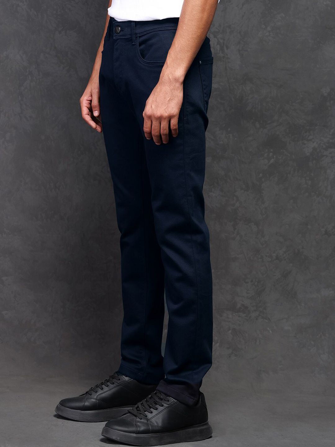 RARE RABBIT Men Satinx Slim Fit Mid-Rise Jeans