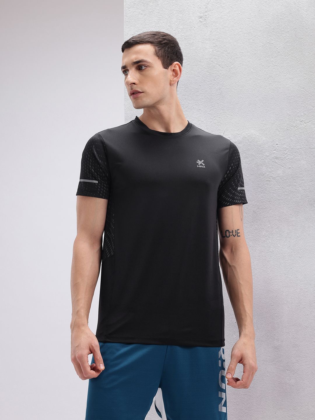 HRX by Hrithik Roshan Men Printed Rapid-Dry Training T-shirt