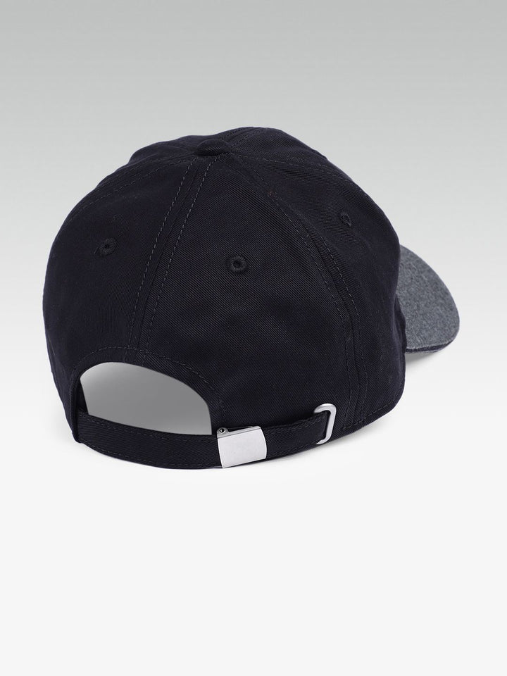 HRX by Hrithik Roshan Unisex Black & Grey Brand Logo Embroidered Cotton Baseball Cap