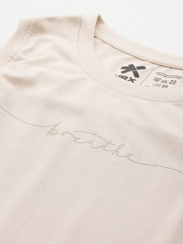 HRX by Hrithik Roshan Side Slit Printed Yoga T-shirt