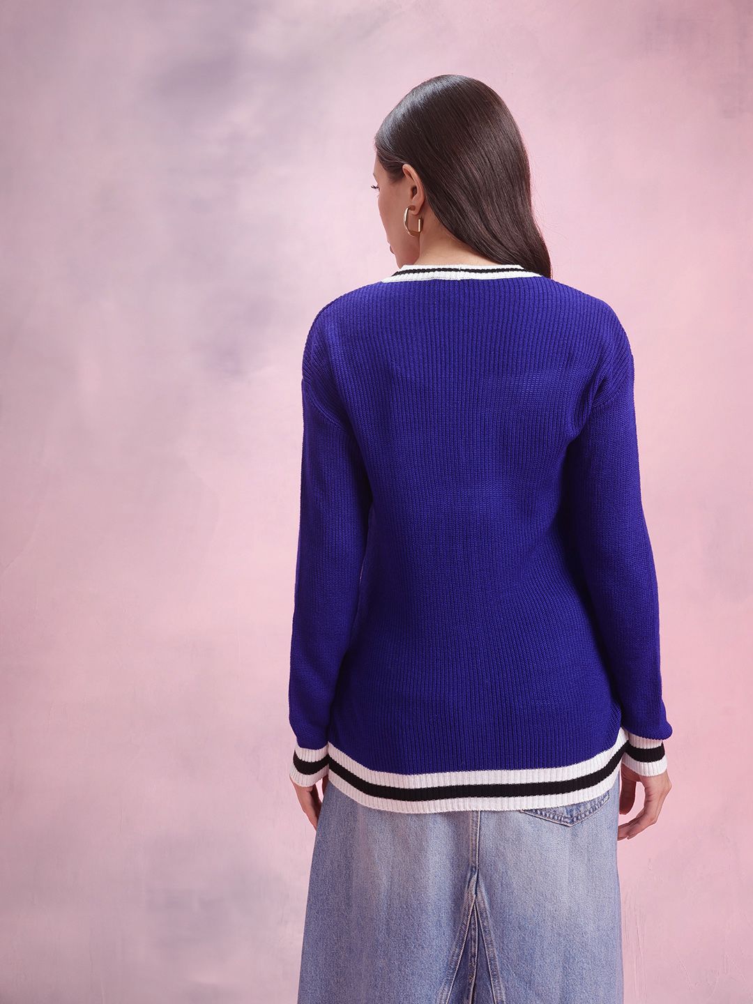 DressBerry Cardigan with Contrast Trims