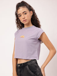 DressBerry Sweet Buns Cap Sleeves Crop Tee