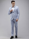 Park Avenue Super Slim Fit Checked Notched Lapel Single-Breasted Formal 2 Piece Suits