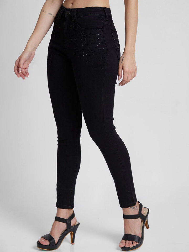 SPYKAR Women Super Skinny Fit Clean Look Mid-Rise Stretchable Jeans