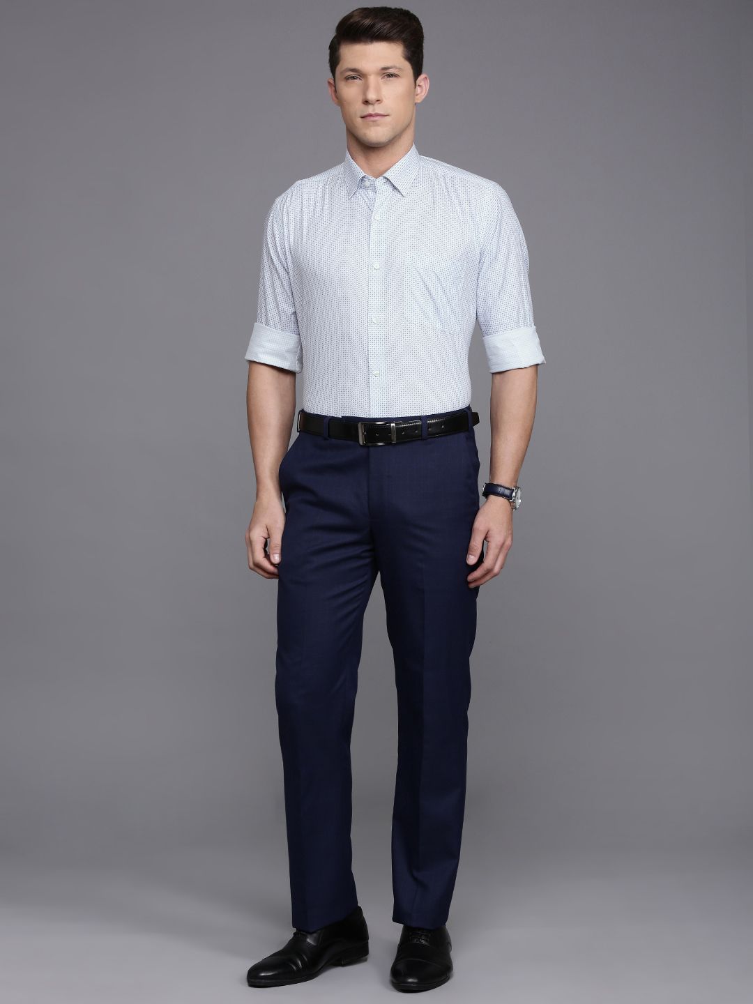 Raymond Opaque Printed Formal Shirt