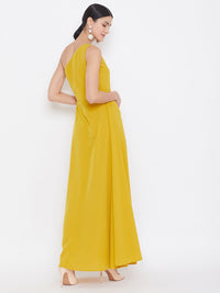 Berrylush Yellow Pleated Maxi Dress