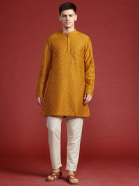 Anouk Printed Regular Mukaish Kurta with Trousers