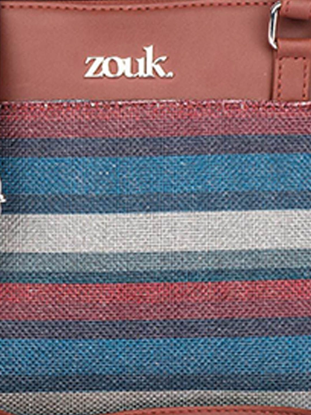 ZOUK Striped Structured Sling Bag