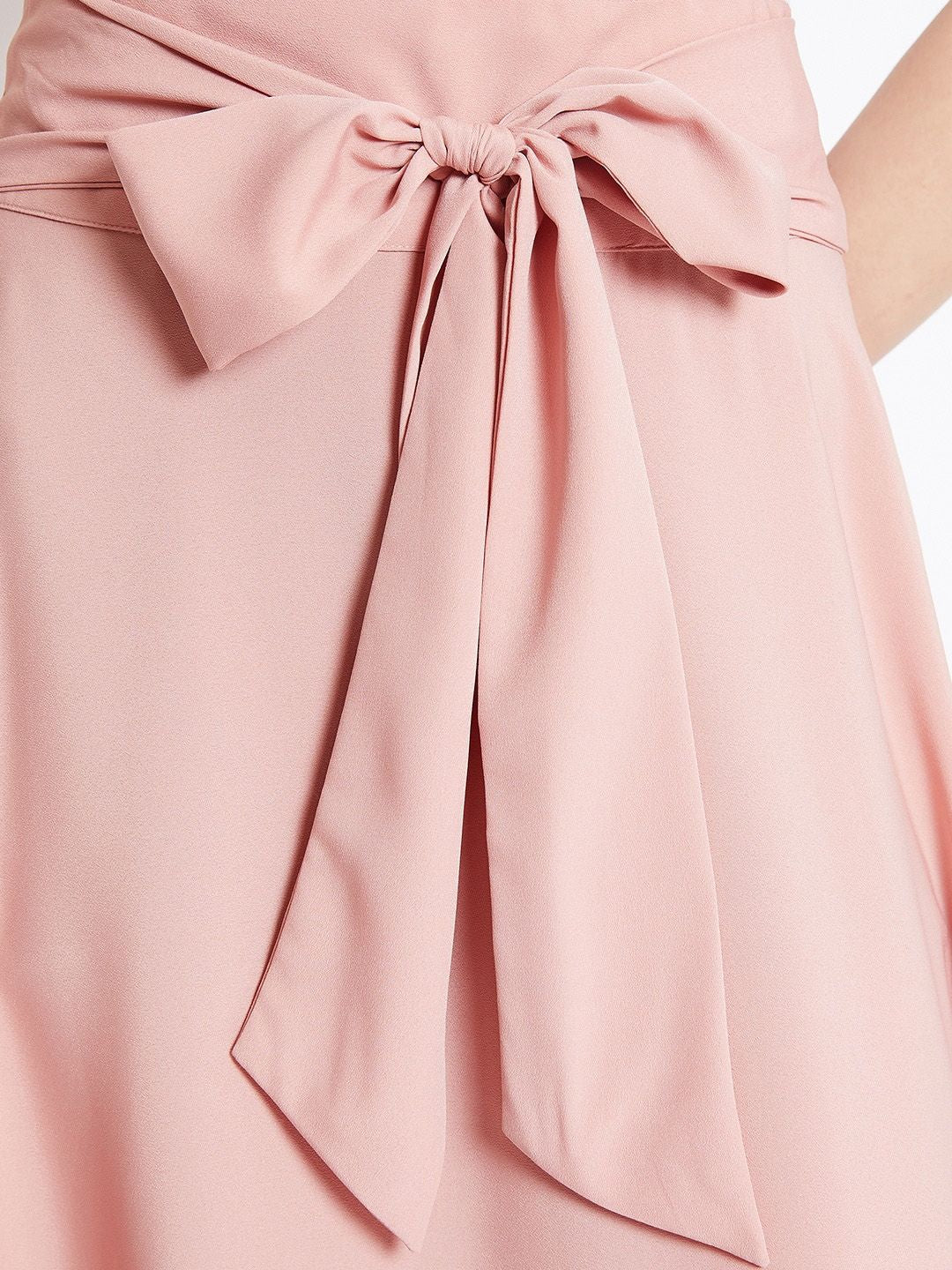 Berrylush Dusty Pink Flared Maxi Skirt