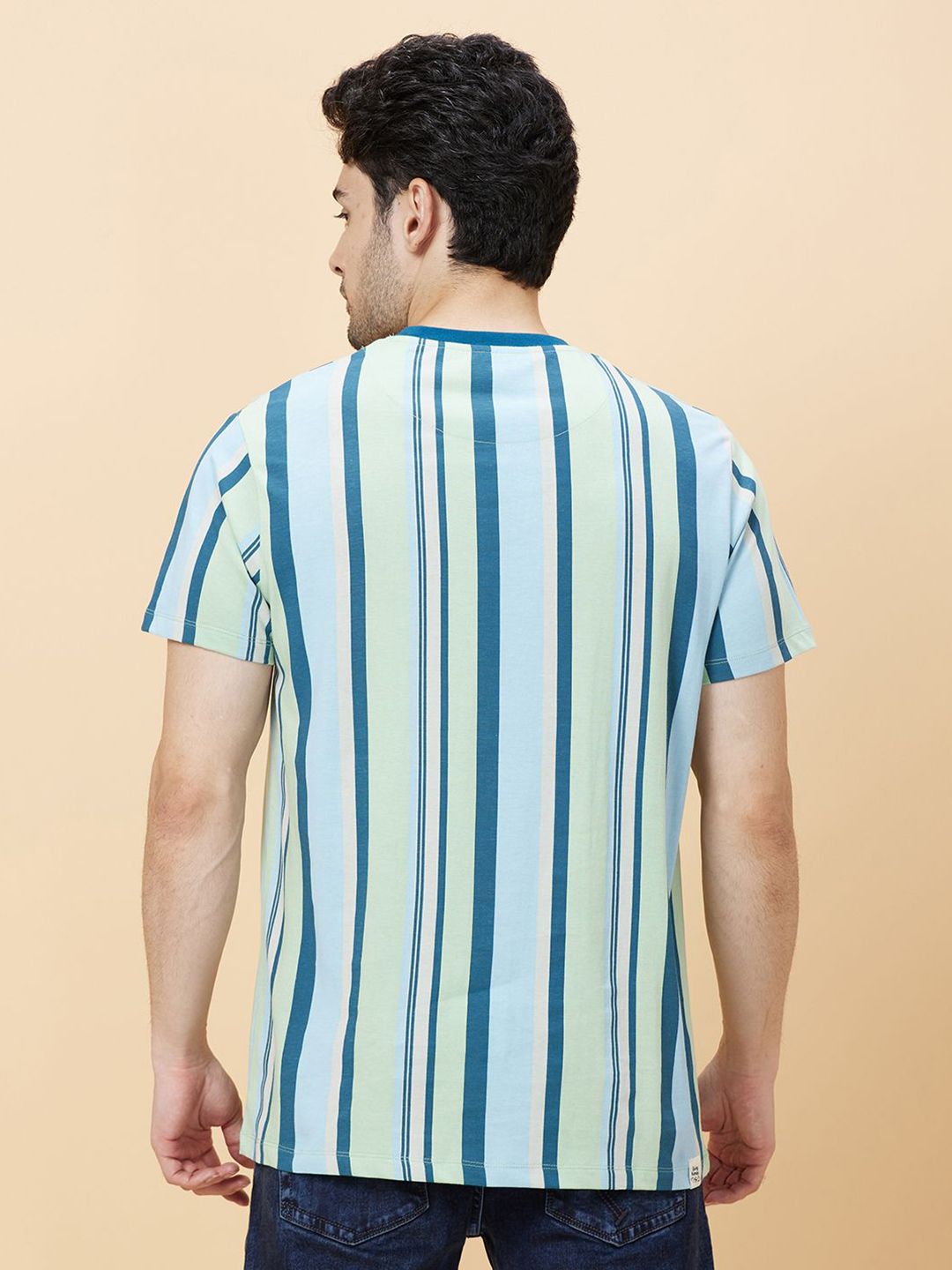 Being Human Men Striped Slim Fit T-shirt