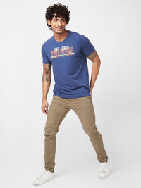 SPYKAR Typography Printed Slim Fit Cotton Casual T-Shirt