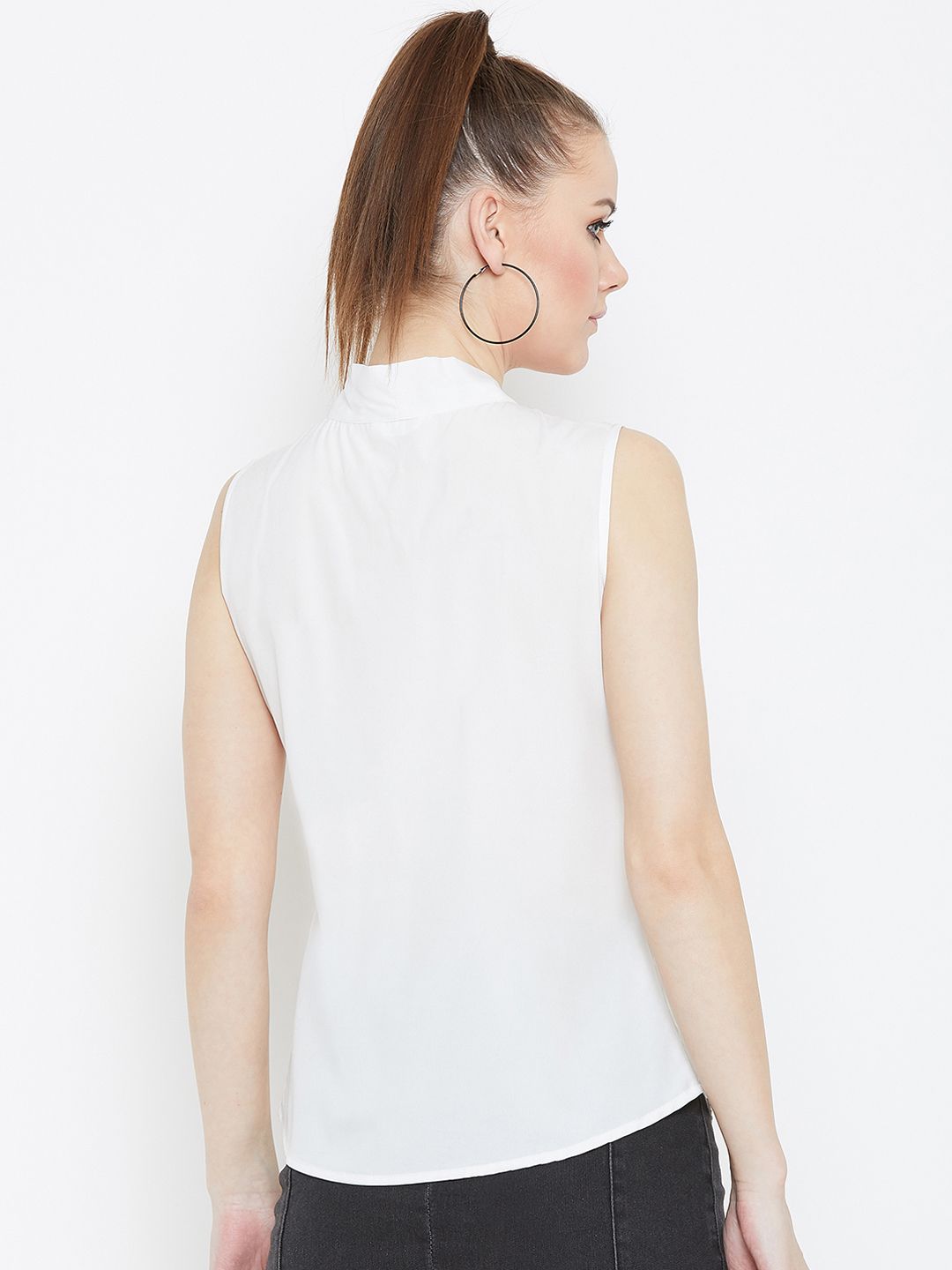 Berrylush Women White Solid Top